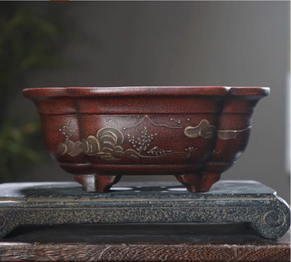 中国宜興 紫砂鉢 小花鉢 菖蒲盆栽 多肉植木鉢 小品盆栽鉢 大品盆栽鉢