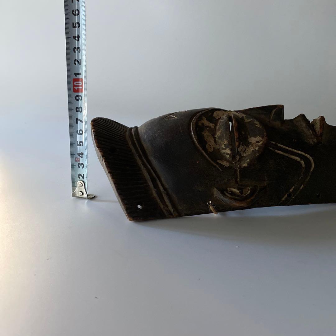 アフリカ 木彫り マスク 骨董 チョクウェ族 アンティーク お面 芹沢銈介