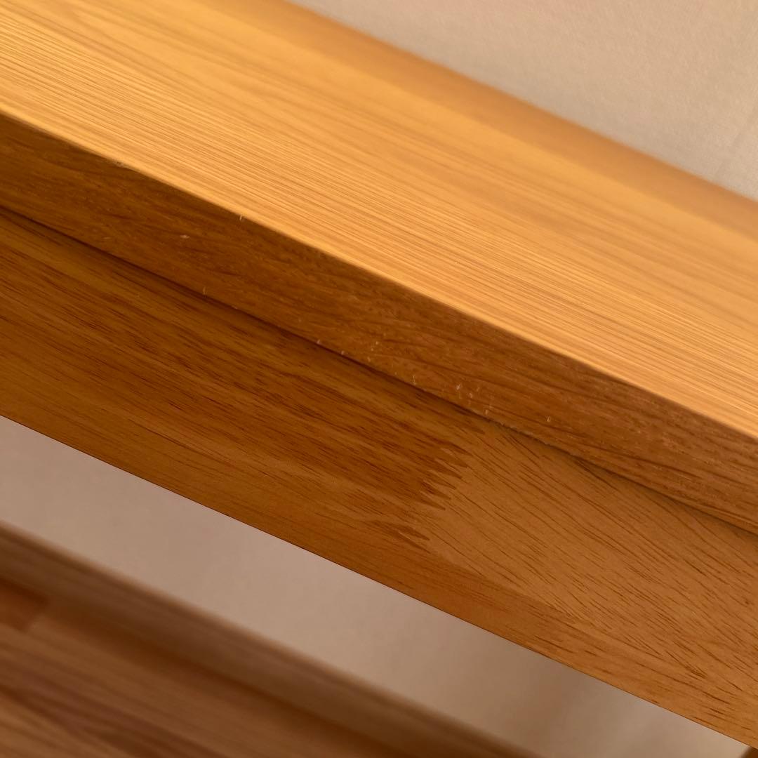 【美品】ベルメゾン パソコンデスク 木製 ナチュラル 学習机 100×40 cm