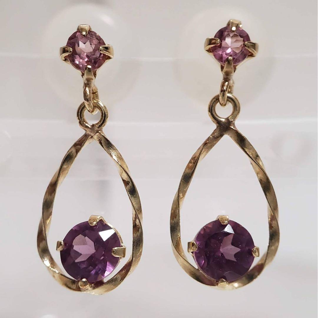 【クリスマスSALE目玉商品】新品未使用♡K10台☆ガーネットピアス