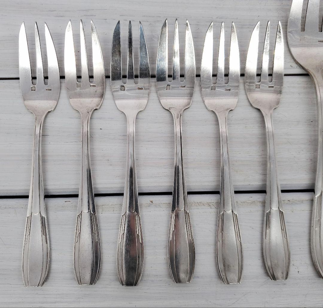 フランス　アンティーク　Perrin　シルバープレート　フォーク カトラリー