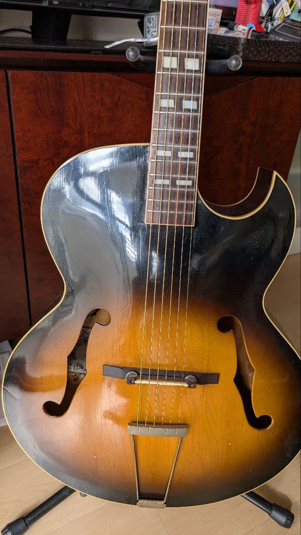 サンバースト アコースティックギター フルボディピックギターmontano昭和