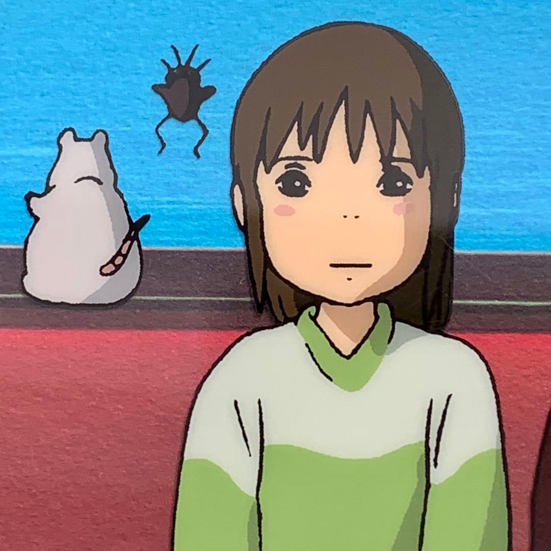 ｍ*２様 【非売品】ジブリ 千と千尋の神隠し セル画 海原鉄道 千尋とカオナシ