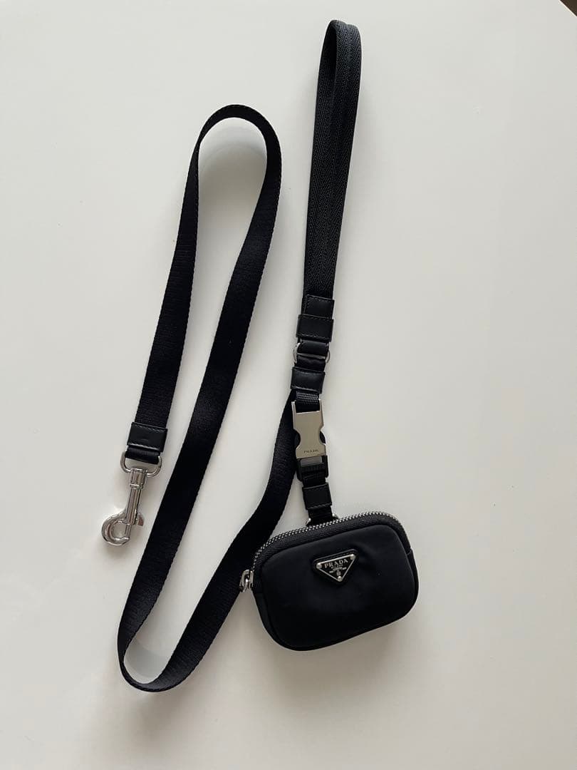 PRADA ペット　ポシェット付きリード　美品