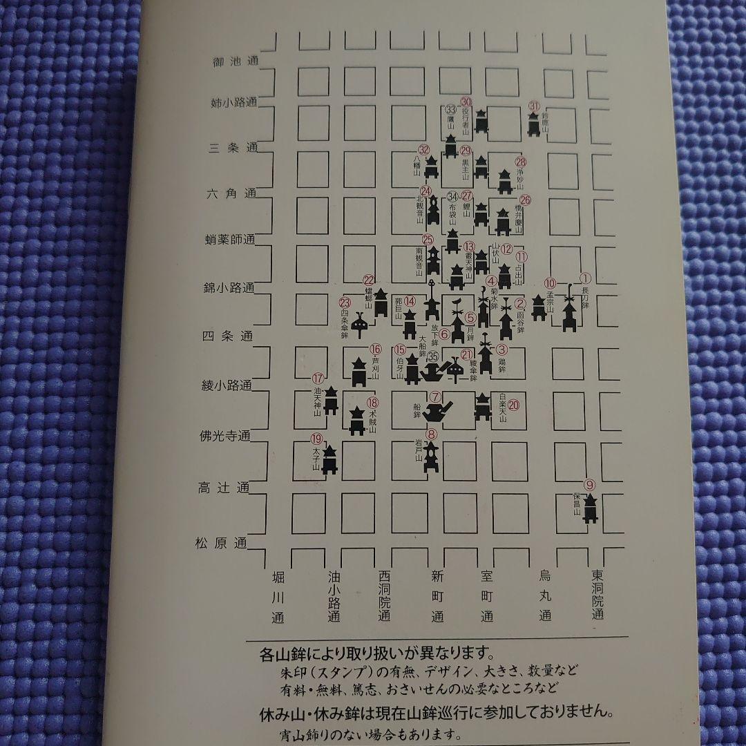 祝園祭の各山鉾のスタンプ冊子