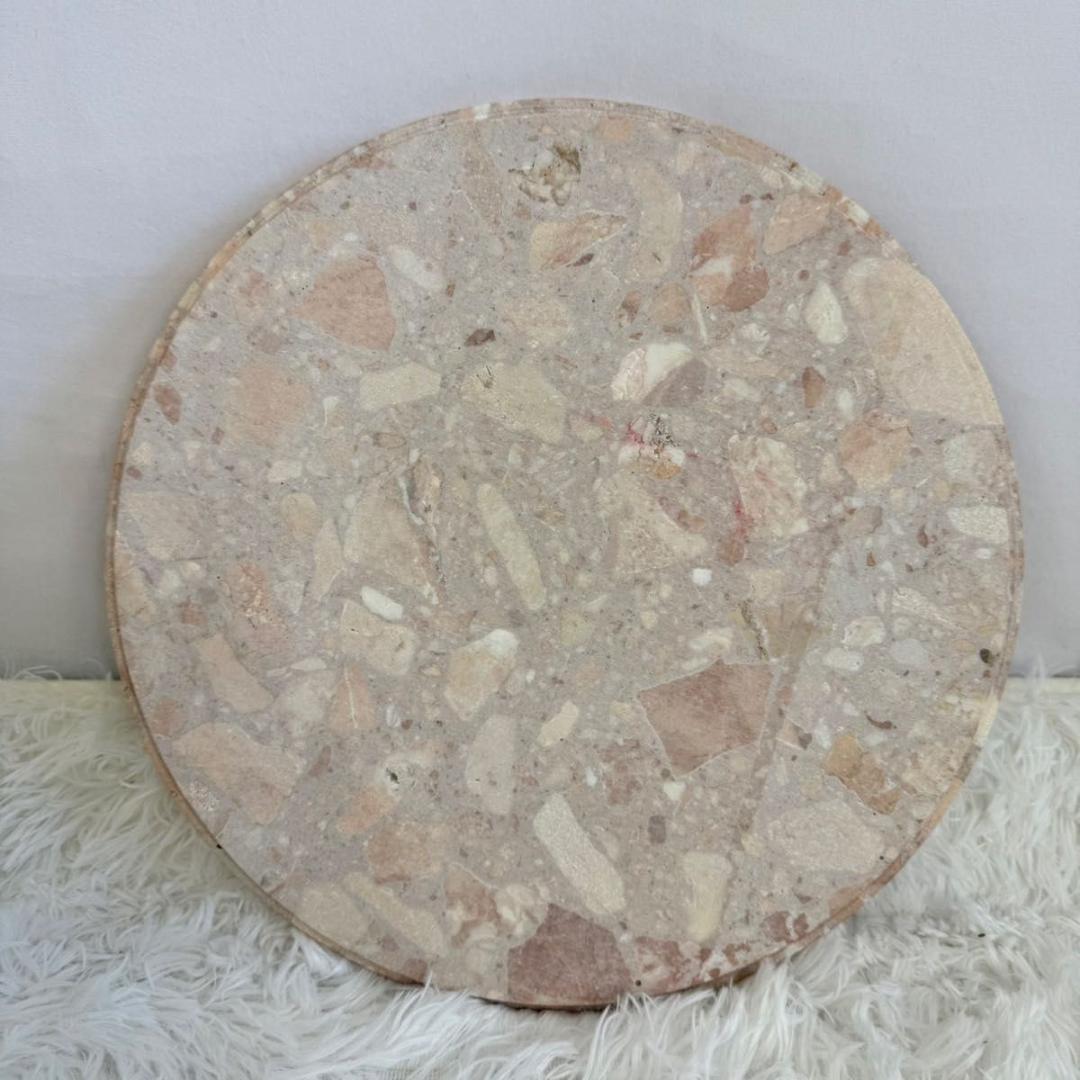 【美品】大理石調　サイドテーブル コンソールテーブル 猫足花台　イタリア製