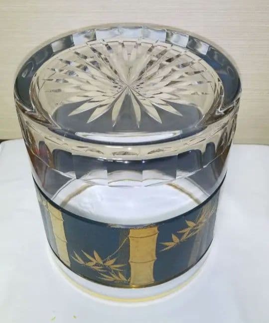 水指 ガラス 漆器　吉田華正作