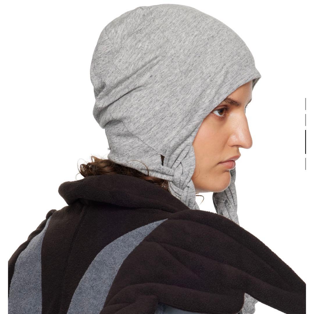 VENICEW グレー Pigtail ビーニー ニット帽 編み込み