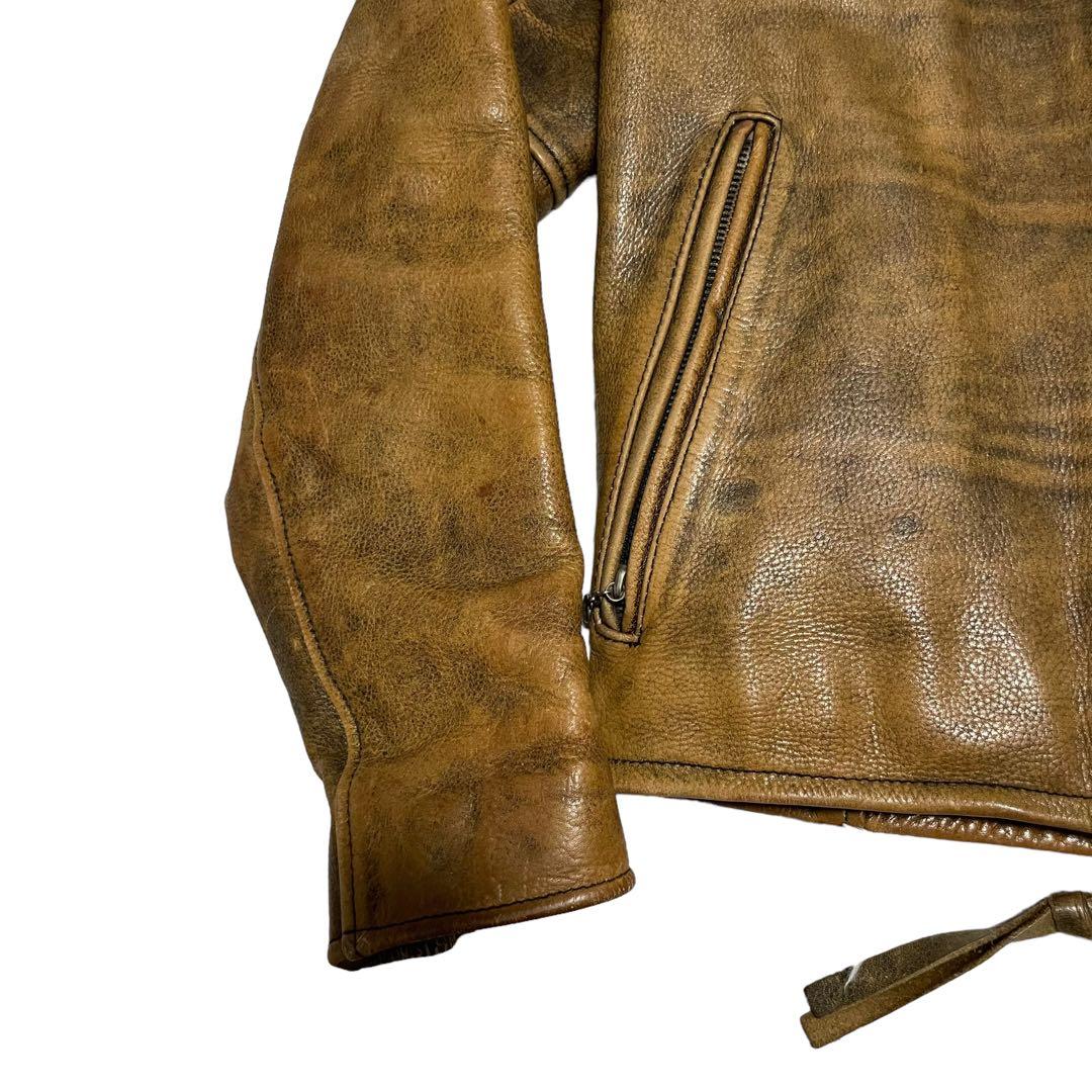 MVD 3S【R.B.C】本革 リアルレザーシングルライダースジャケットS