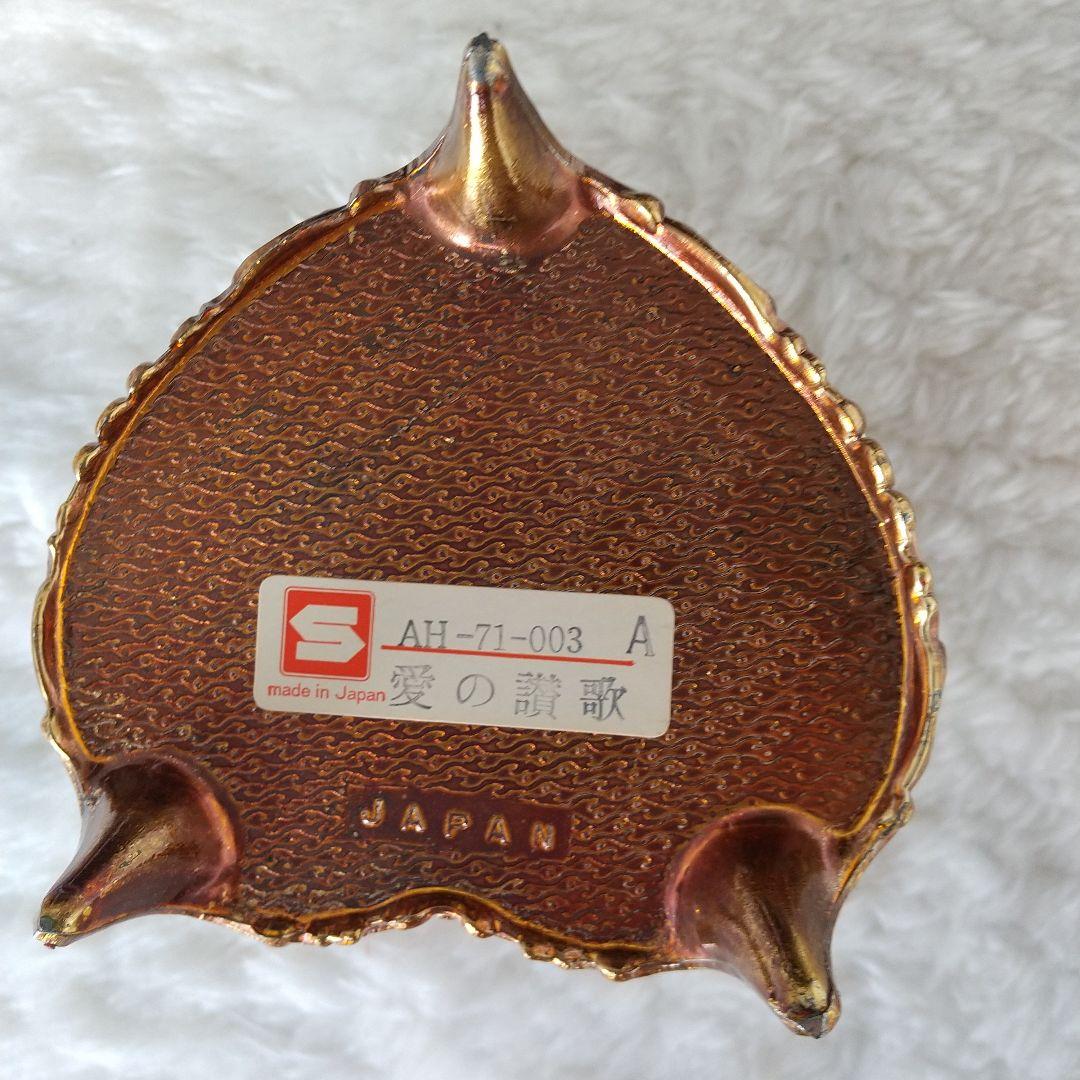 新品オルゴール(愛の讃歌)ハート型気品、緻密な装飾、ゴージャス、宝石入れ/日本製