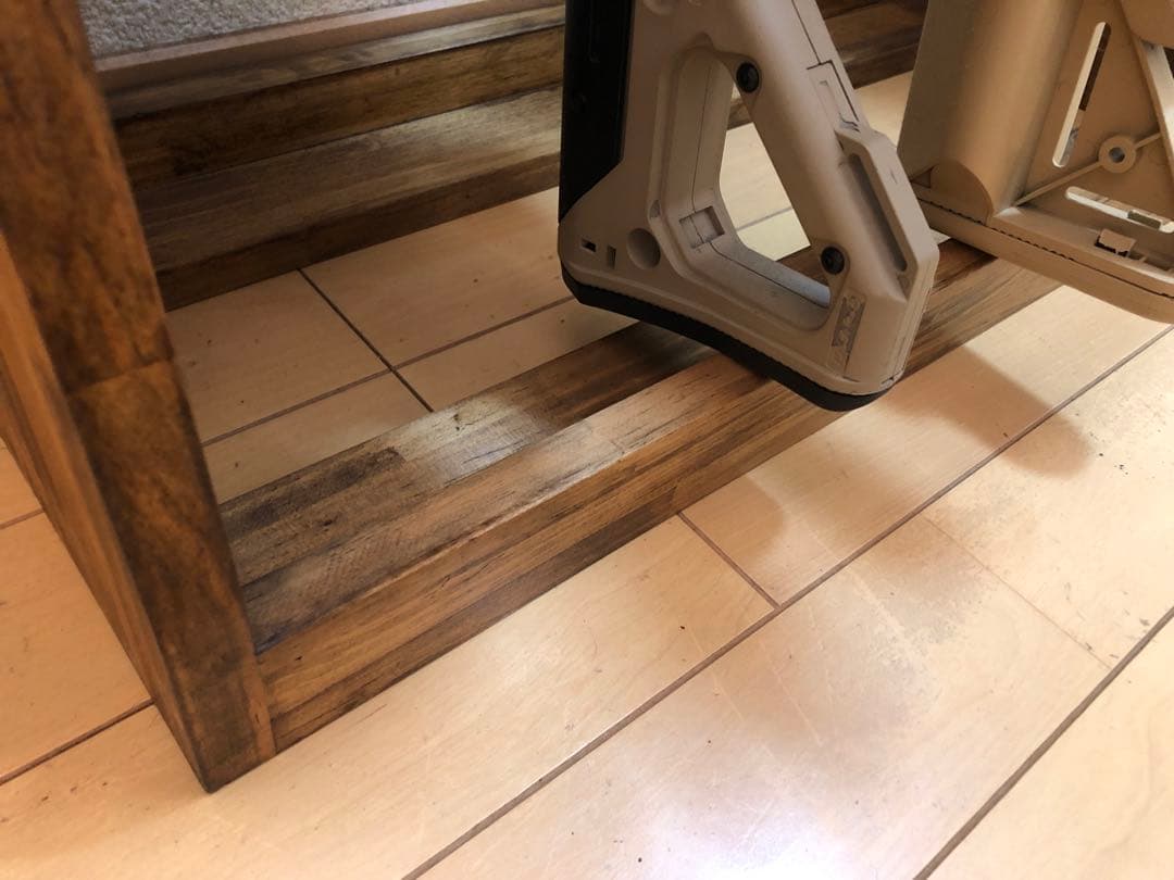 ガンラック　ハンドガン・ライフル銃用収納　木製ライフルスタンド2点セット