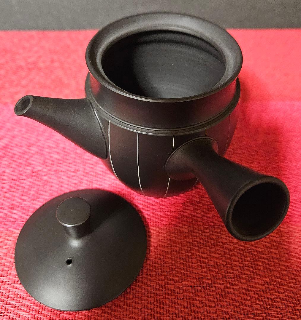 常滑焼　名工　柴田好明　作　黒泥茶注　急須　煎茶急須　常滑茶注　茶道具　茶器