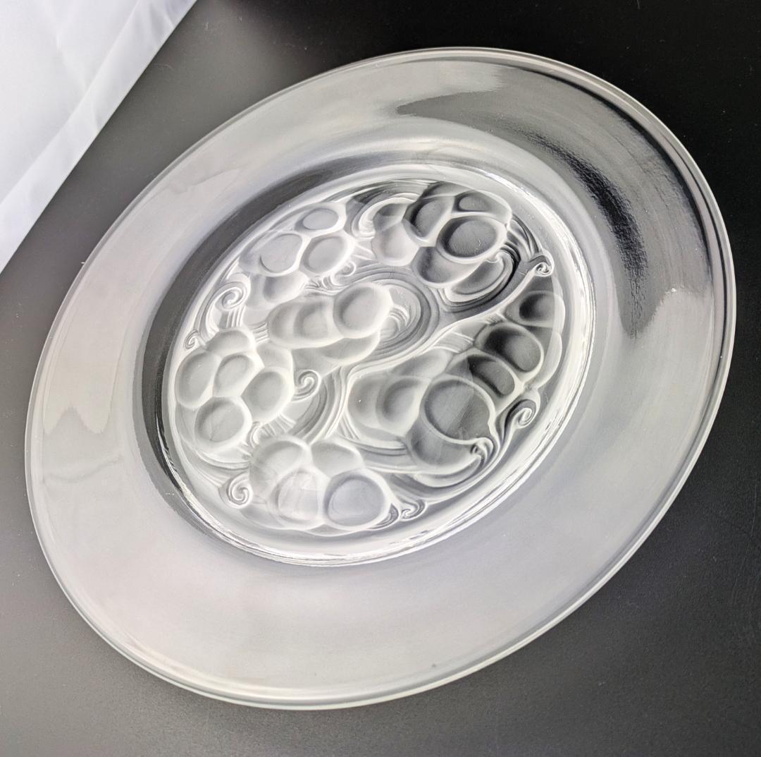 フロストによる立体感★希少★ラリック マリエンタール 24㎝大皿 フランス