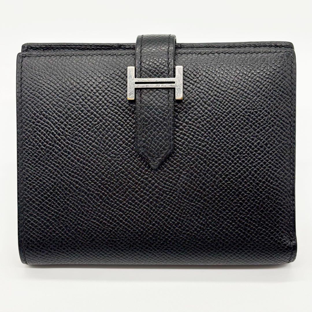 ♡美品♡ エルメス HERMES ベアンコンパクト 二つ折り財布 ブラック