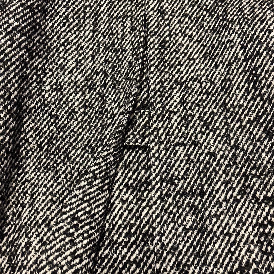 美品⭐︎バーバリーロンドン　ツイードコート　黒白　ロゴボタン38 Mサイズ