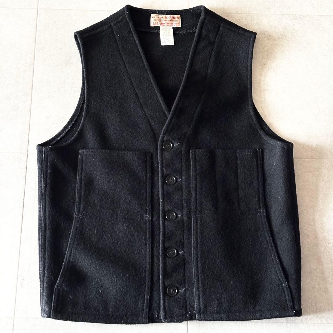 USA製 極美品 4,4万 フィルソン マッキーノウールベスト 40 ブラック