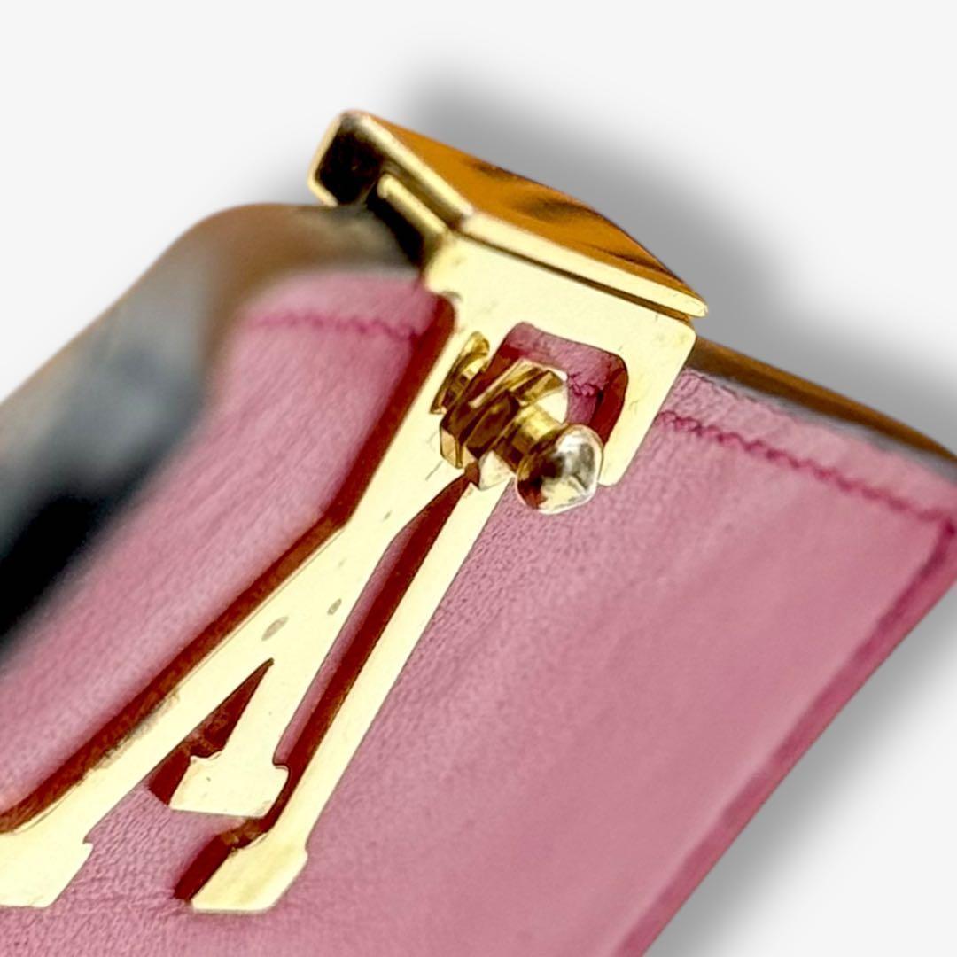 【美品】ルイヴィトン 財布　カプシーヌ XS ブラック コンパクト財布　三つ折り