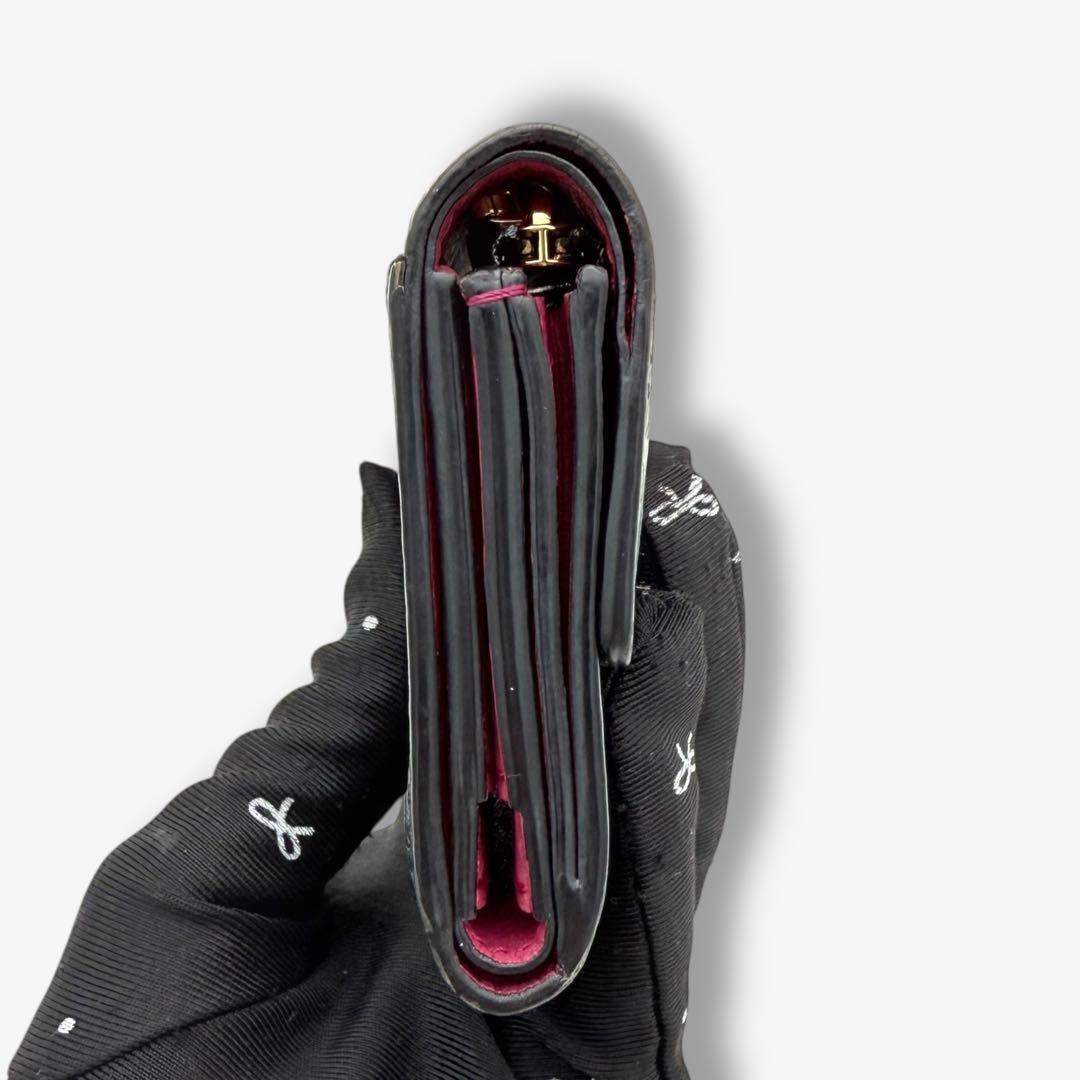 【美品】ルイヴィトン 財布　カプシーヌ XS ブラック コンパクト財布　三つ折り