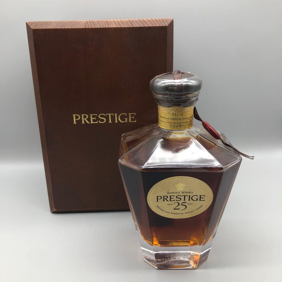 希少木箱入り未開封サントリーウイスキープレステージ25年ビンテージ古酒