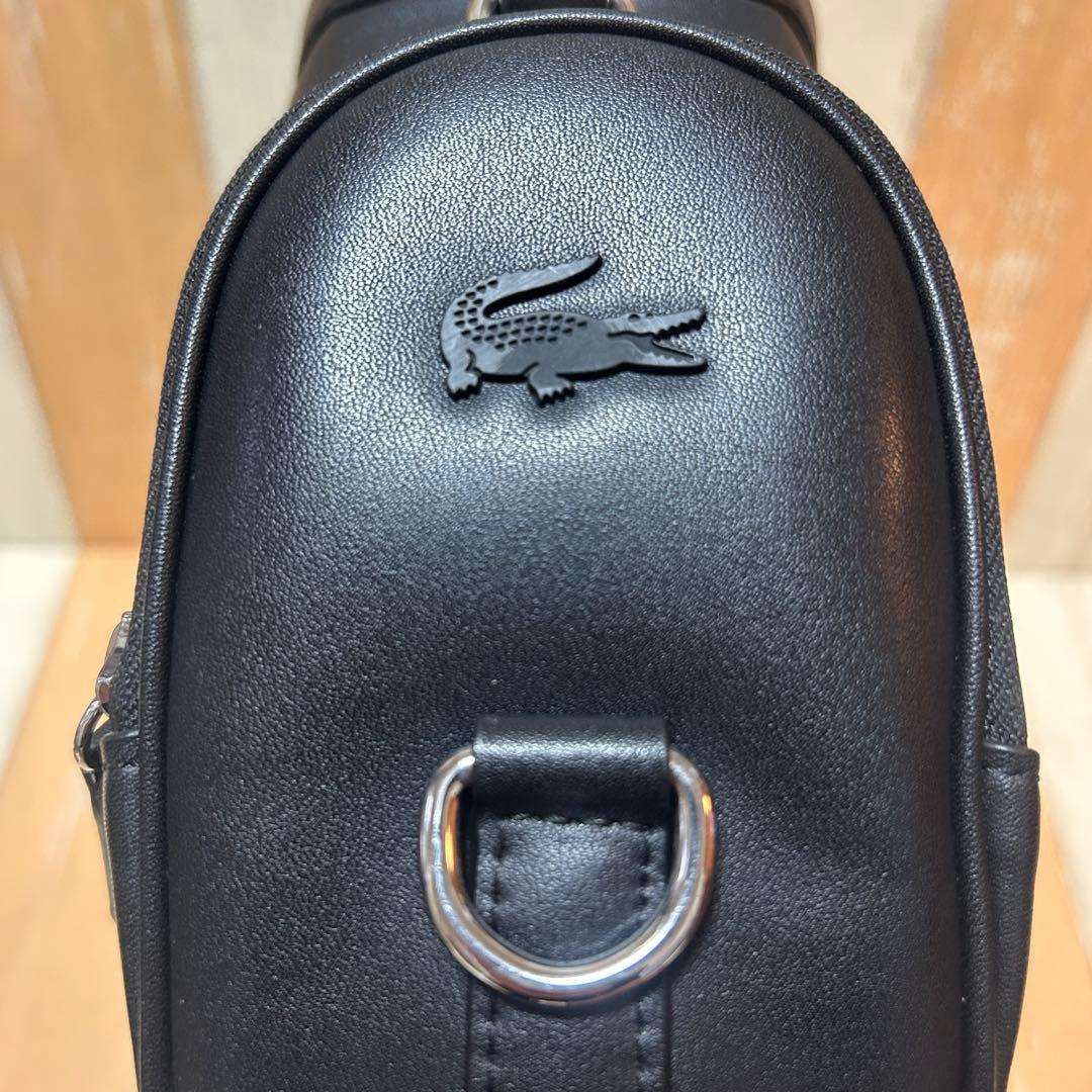 【LACOSTE】ラコステ　ショルダーポーチ　キャディバッグ型　ブラック