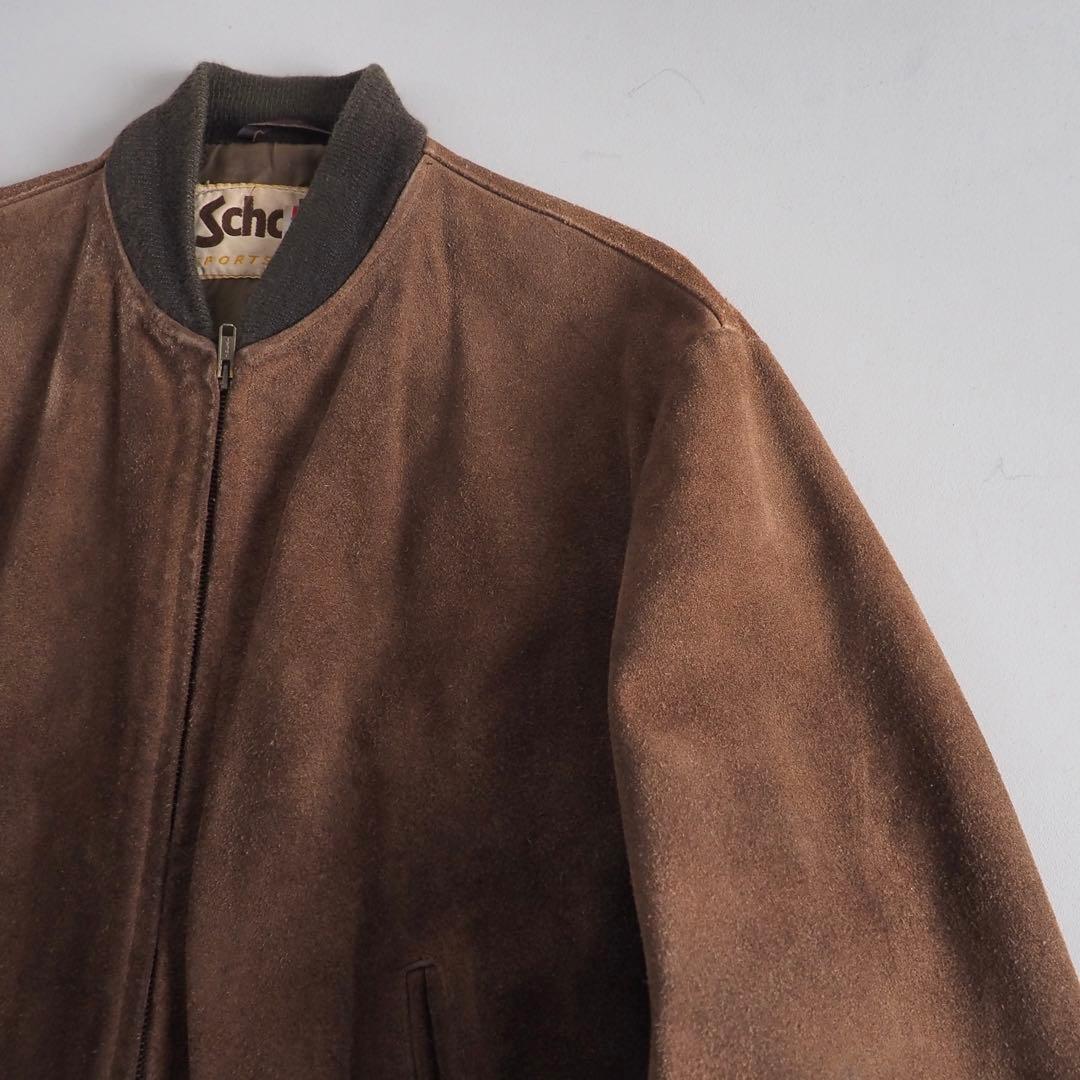 Schott　size38　レザージャケット　スエード　ブラウン　美品