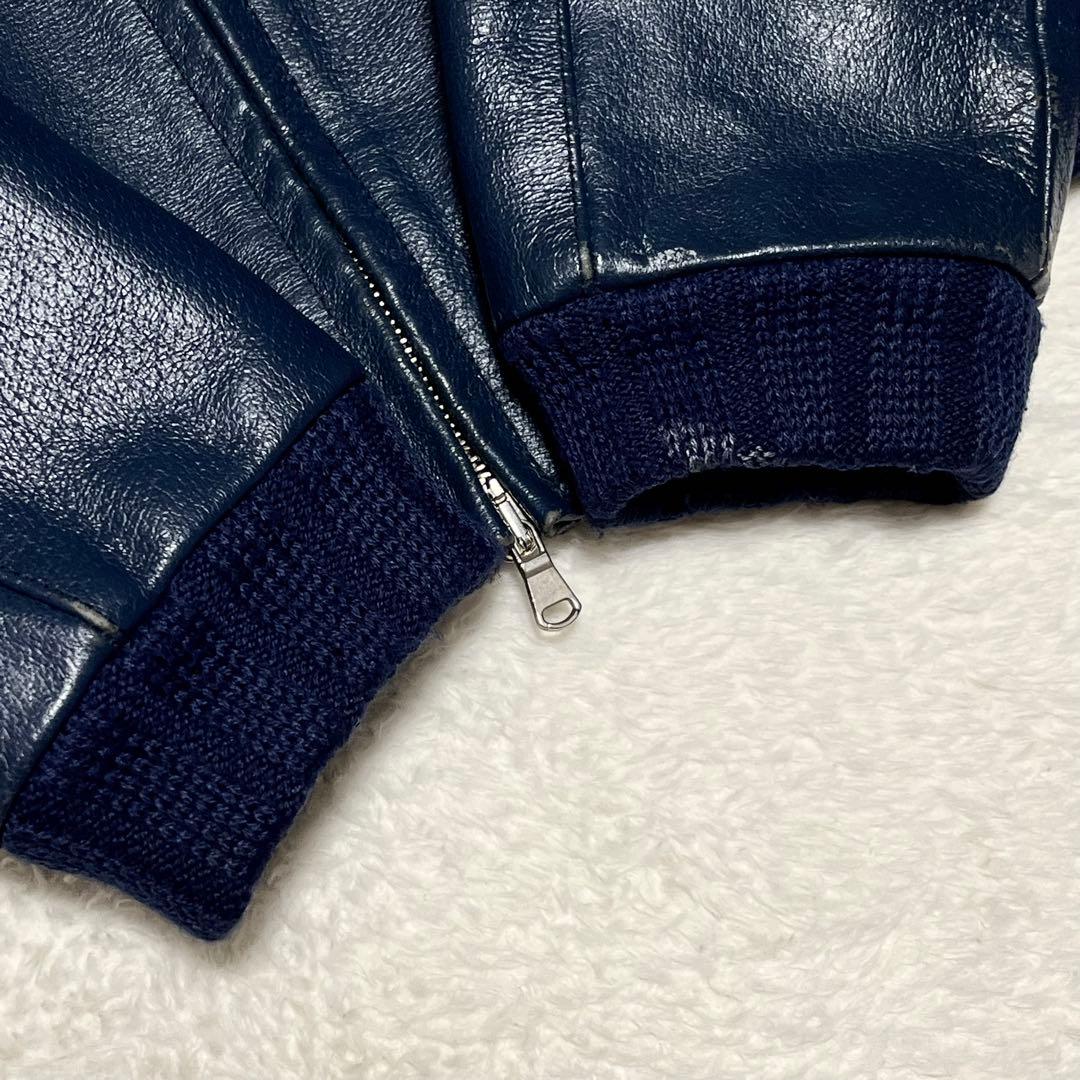 完売品　チンクアンタ×ドレステリア　レザージャケット　ネイビー　イタリア製
