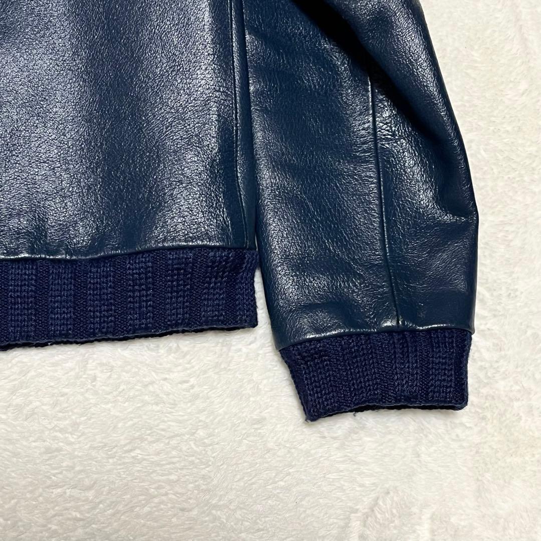 完売品　チンクアンタ×ドレステリア　レザージャケット　ネイビー　イタリア製