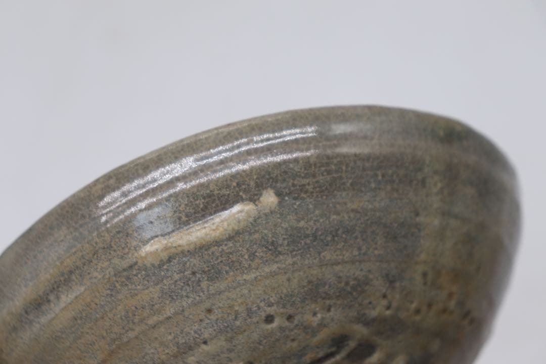 李朝　粉青釉茶碗　アンティーク　送料込み0528