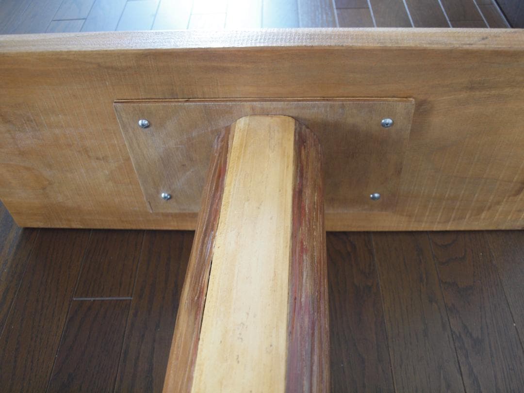 カフェテーブル　サイドテーブル　70x40x高79cm　キャスター付き　北山杉