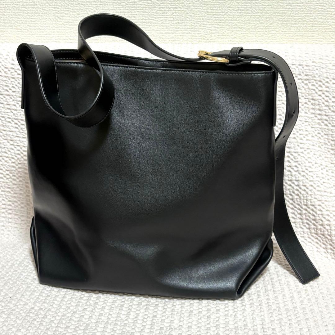 サロンアダムエロペ　スプリットレザーバケットバッグ 【A4対応】