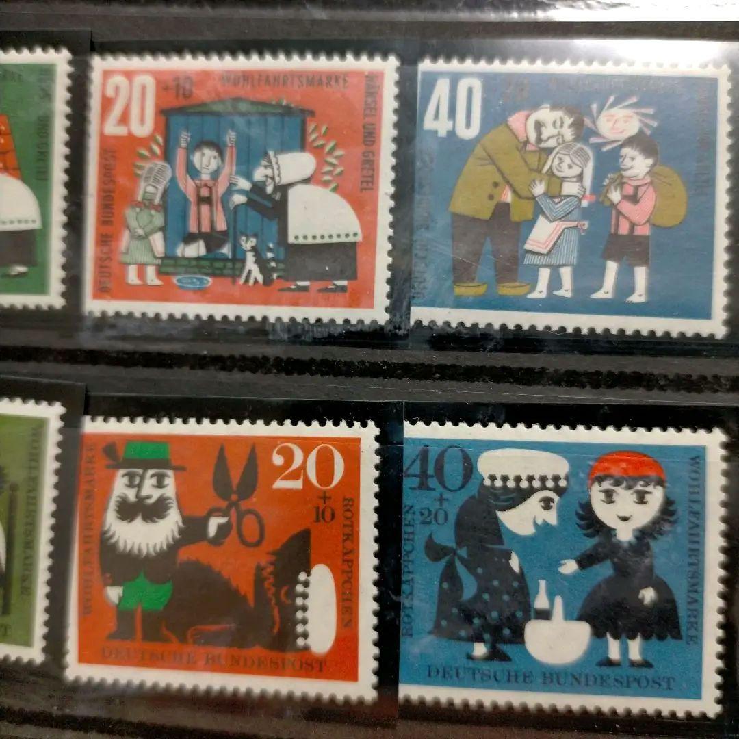 2289 外国切手 ドイツ切手 1963年グリム童話等 シリーズ9組36種新品