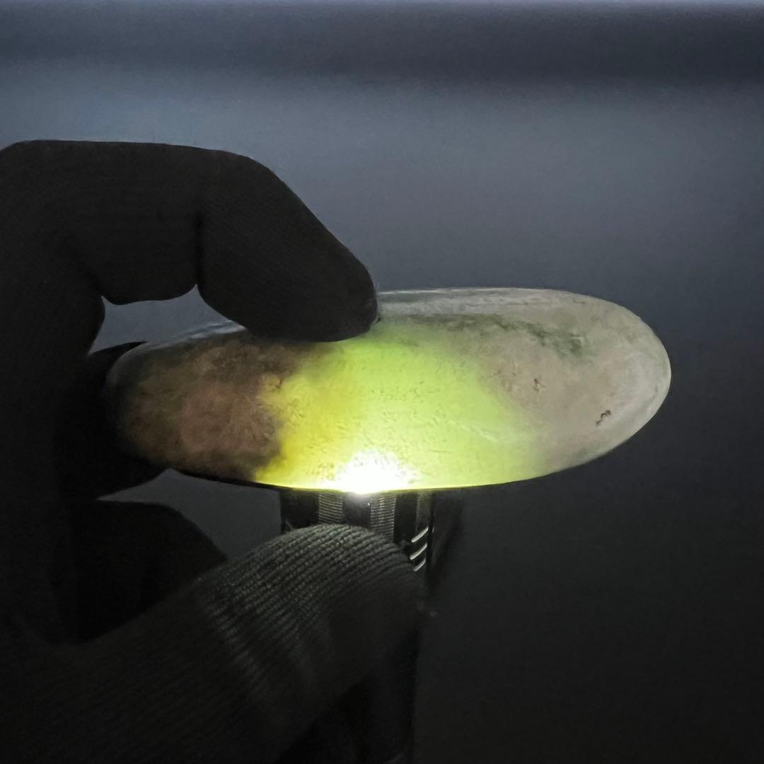 ◎縄文 本翡翠 大珠 呪術具◎ 祭祀具 硬玉 重量143g ◎ 古美術 庵々