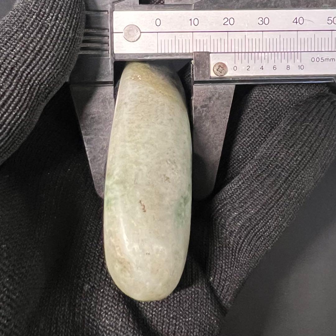 ◎縄文 本翡翠 大珠 呪術具◎ 祭祀具 硬玉 重量143g ◎ 古美術 庵々