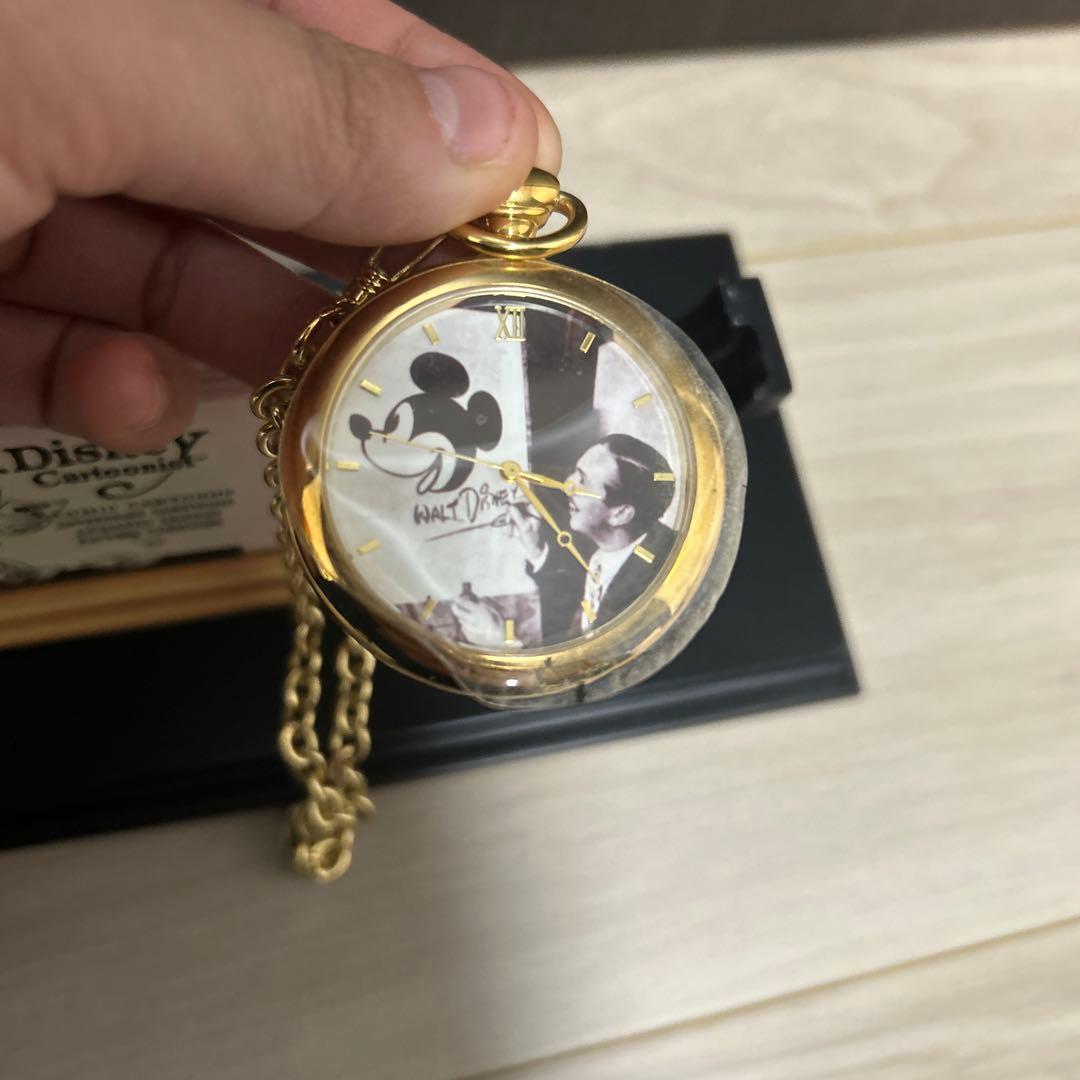 ディズニー75周年記念　Walt Disneyとミッキーマウス 懐中時計