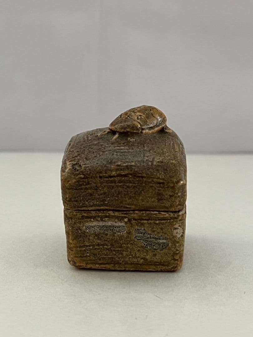 古織部香合 角形 亀 茶道具