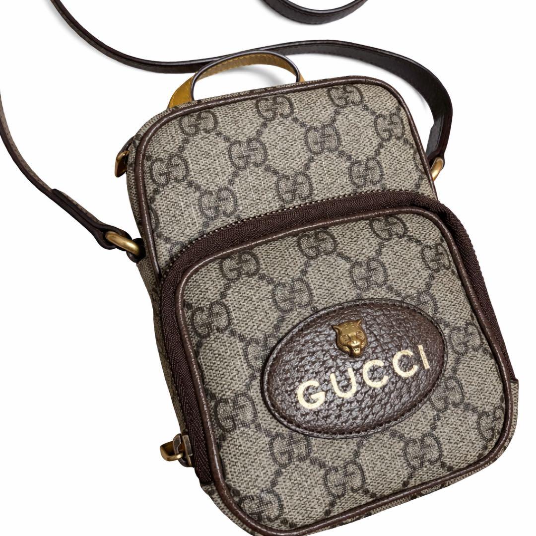 美品 グッチ ネオビンテージ タイガー ショルダーバッグ アニマリエ 斜めがけ