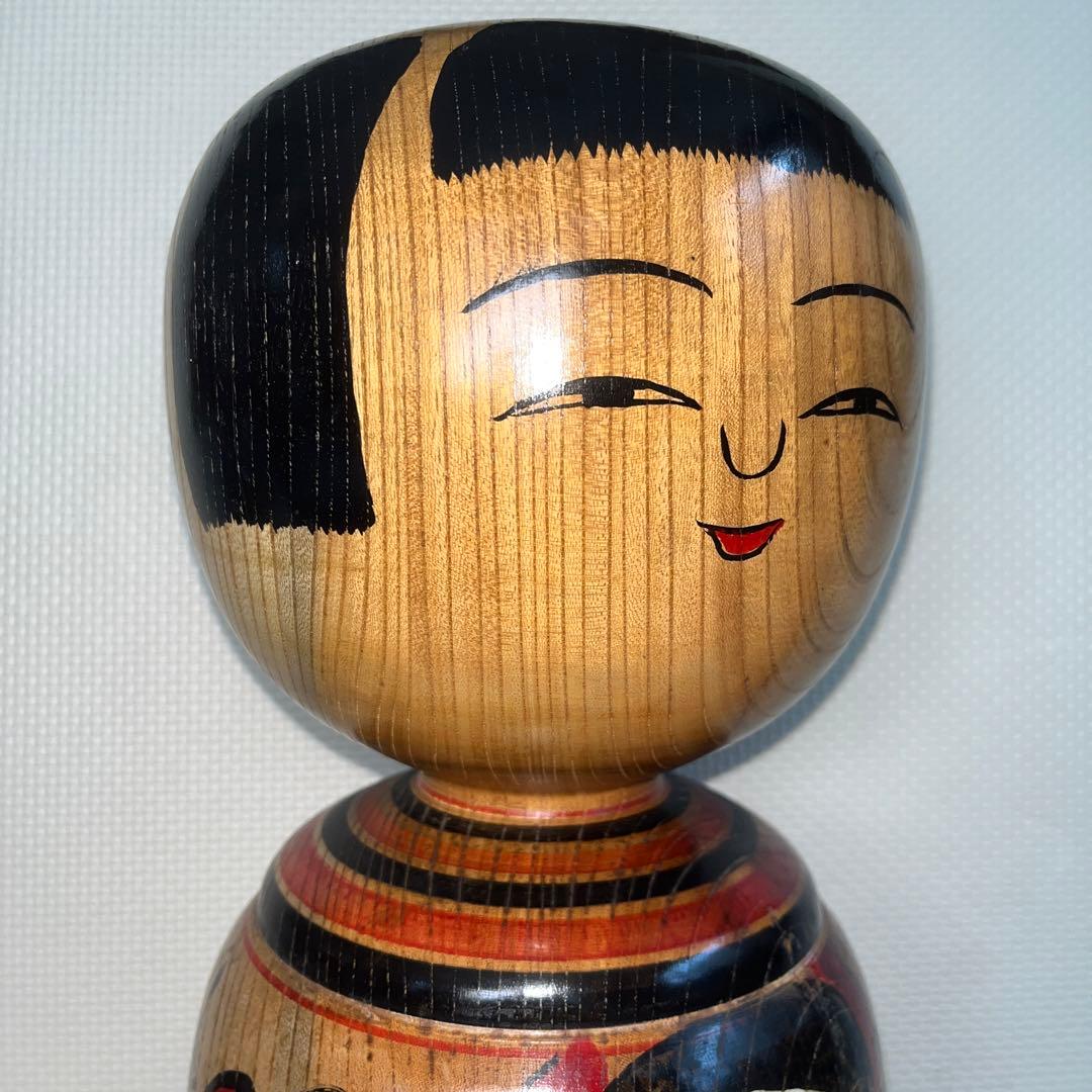 ⭕️ 伝統こけし　木地山こけし　1.3尺大型ダルマこけし　現代名工　小椋久太郎