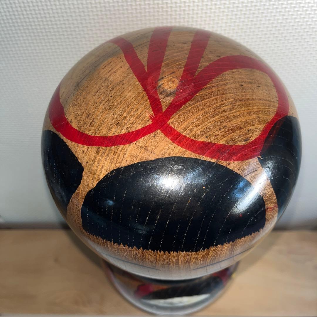 ⭕️ 伝統こけし　木地山こけし　1.3尺大型ダルマこけし　現代名工　小椋久太郎