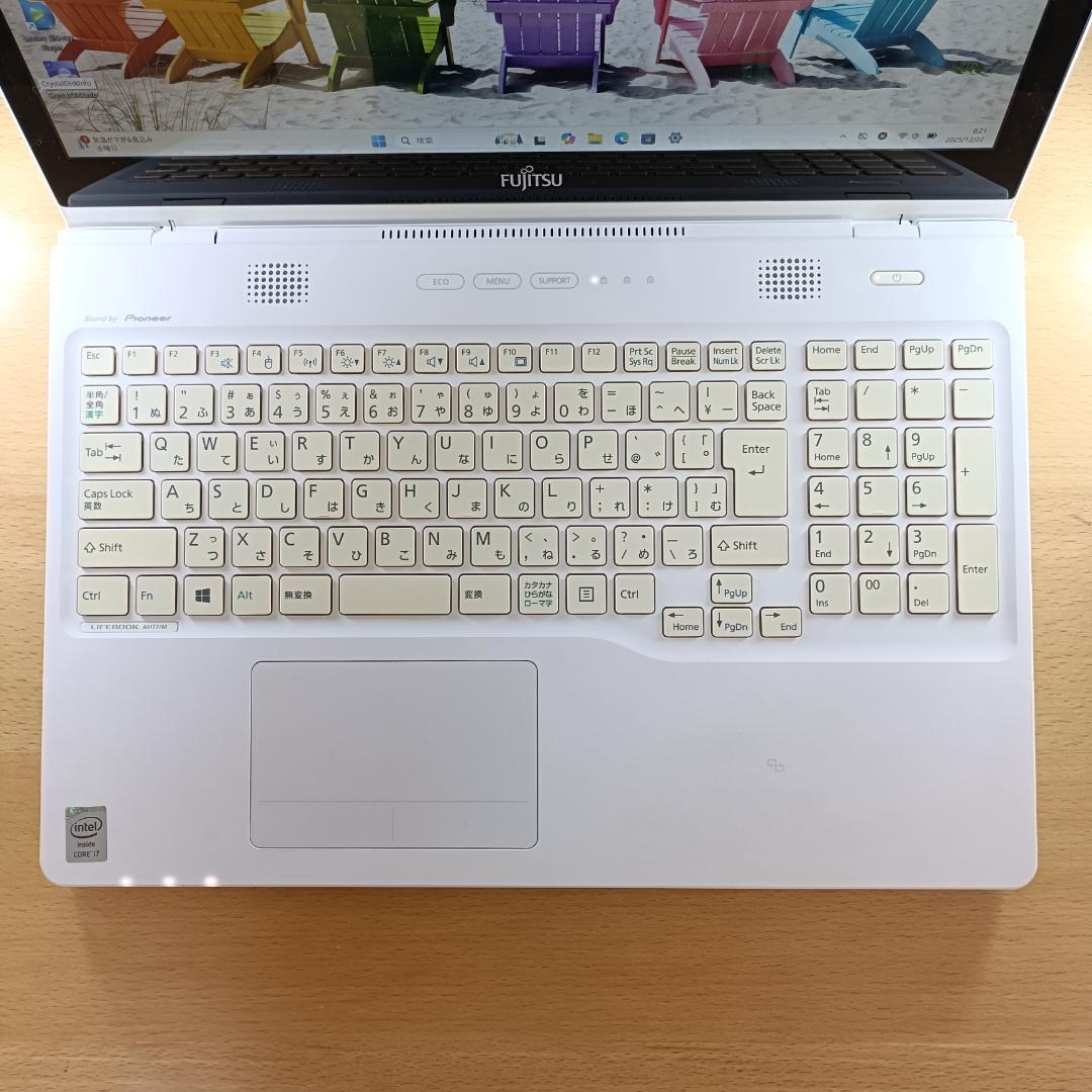 ノートPC Core i7 Windows11 SSD メモリ16GB 富士通