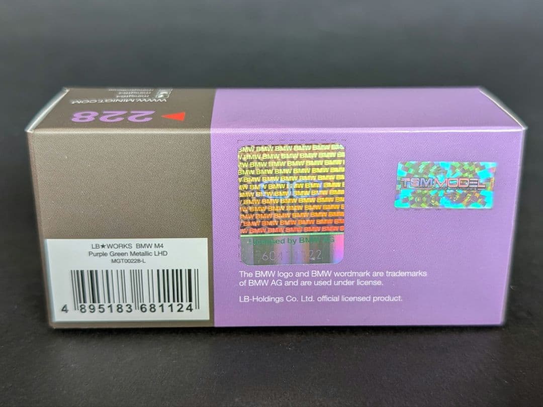 MINI GT 1/64 LBWK BMW M4 パープルグリーンメタリック