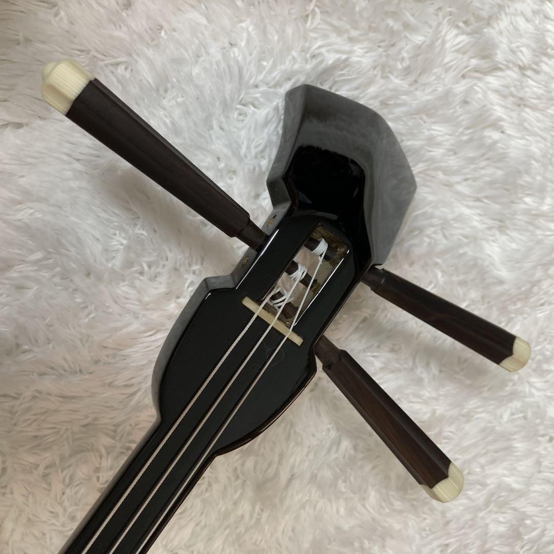 【美品】三線 本皮 本革 蛇皮 蛇革 三味線 琉球 沖縄　沖縄三味線