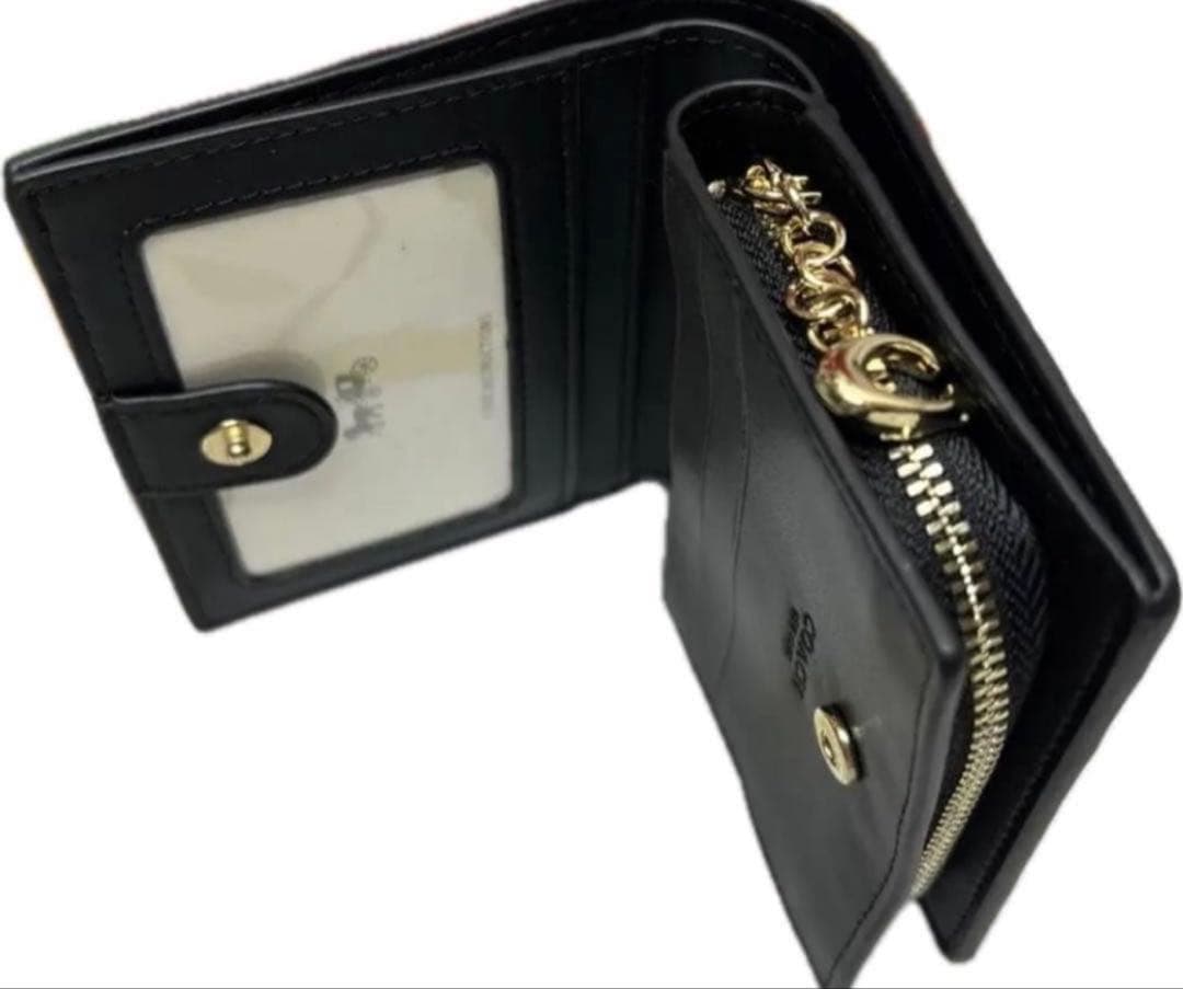 コーチ ミニ財布 二つ折り キーホルダー COACH エンボスシグネチャー