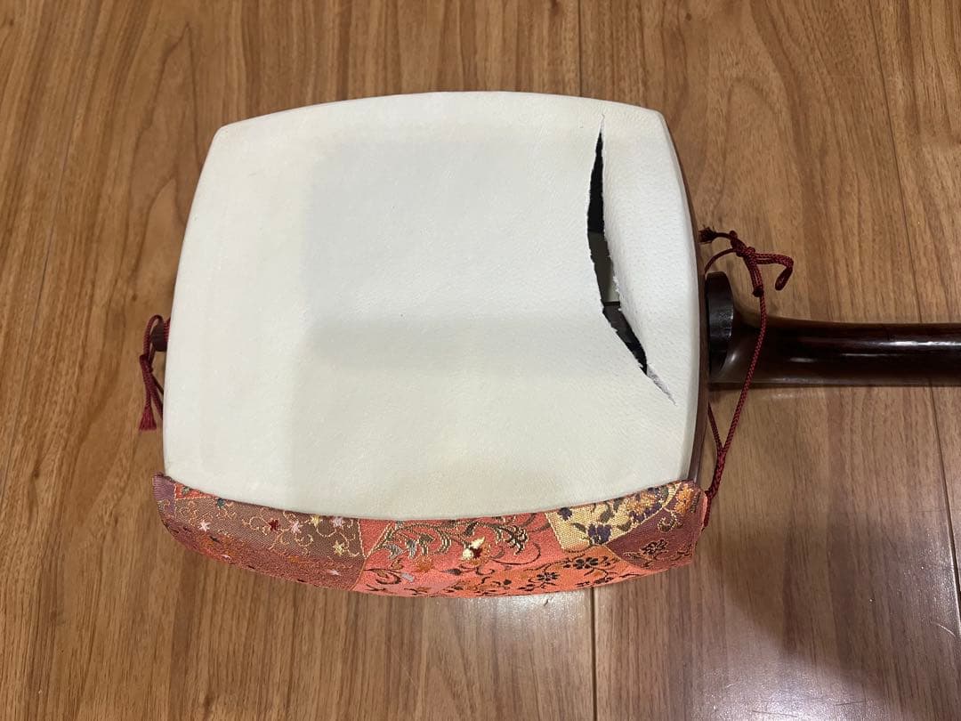 三味線 細棹 金細 綾杉彫り