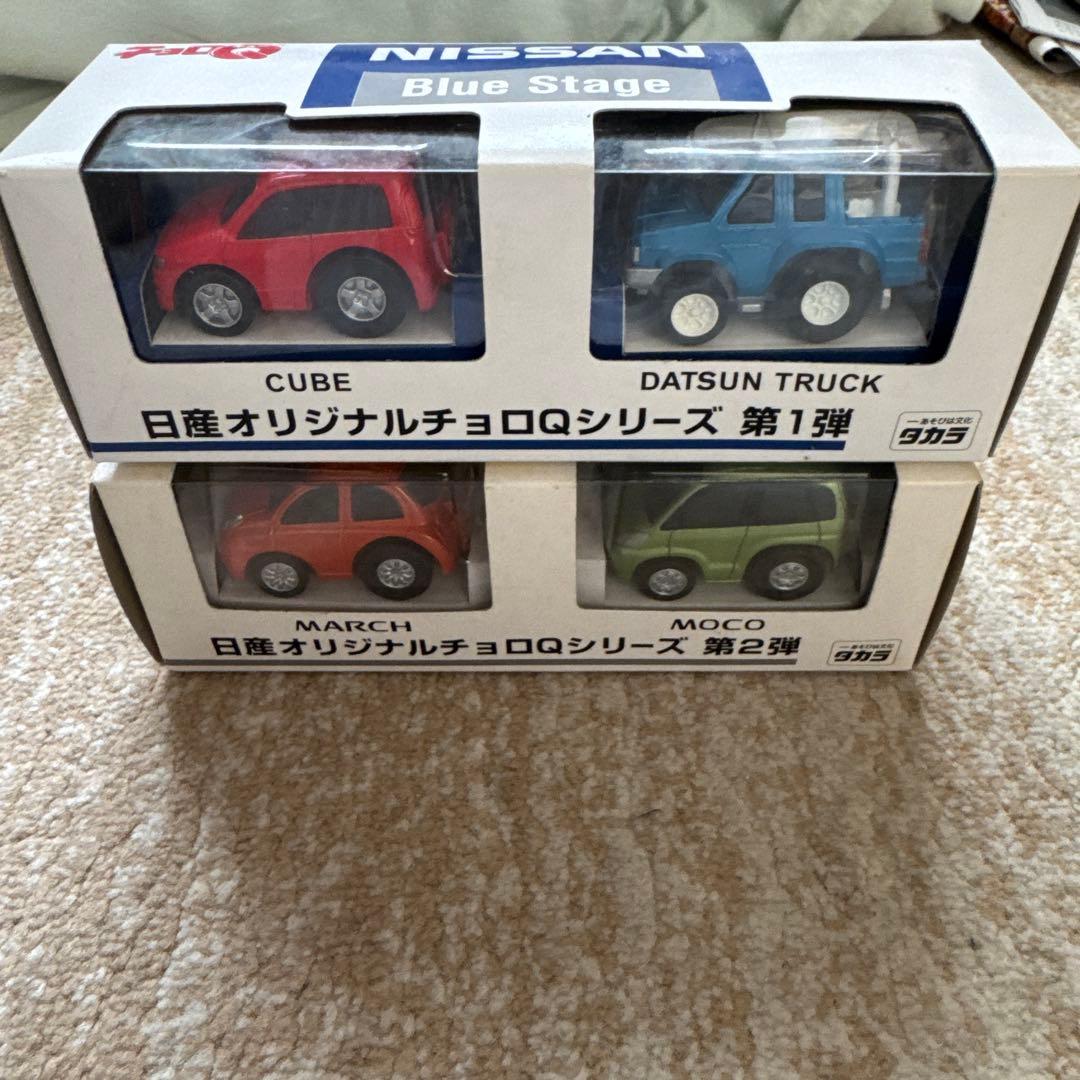 日産チョロQセット CUBE DATSUN TRUCK MARCH MOCO