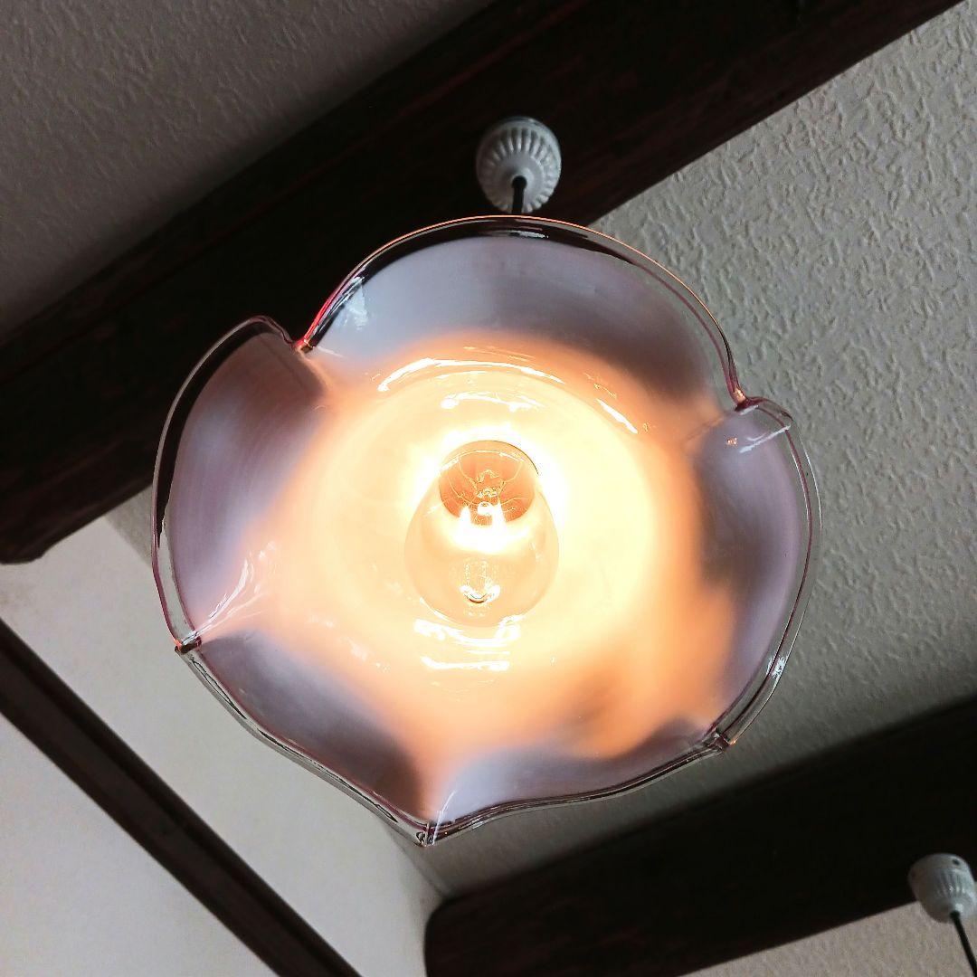 【しおっちゃん】 大正ガラス　ランプシェード