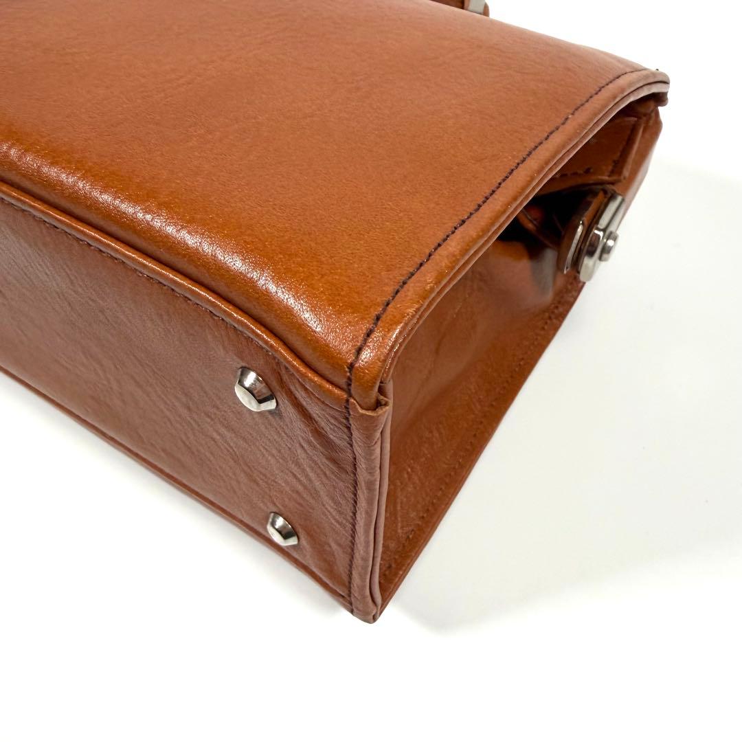 【極美品】SADDLE 豊岡鞄　ミニダレスバッグ　2way レザー　ブラウン