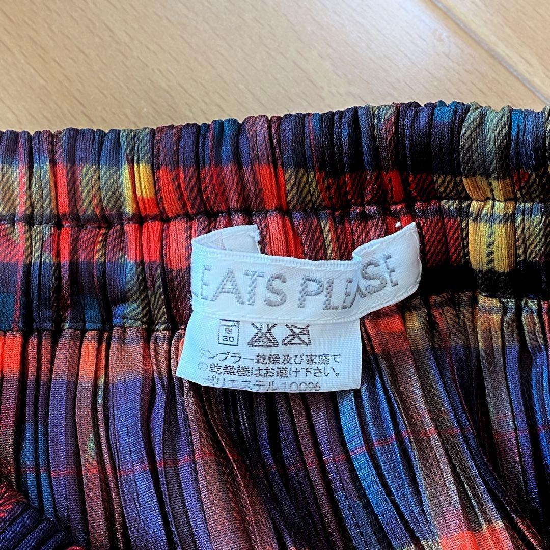 PLEATS PLEASE チェック柄 プリーツスカート