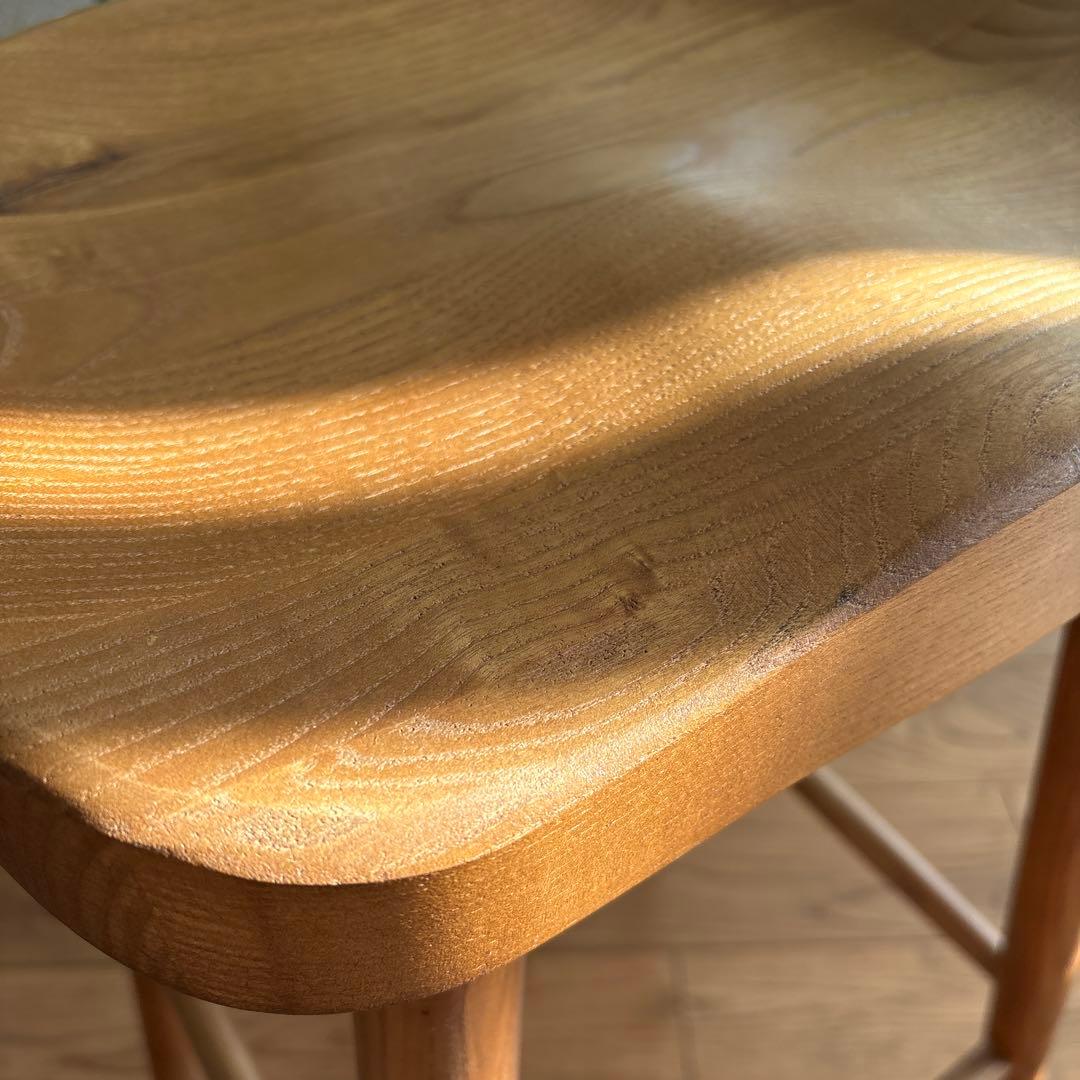 ⚠️aya⚠️アッシュ　バースツール　Zara  木製