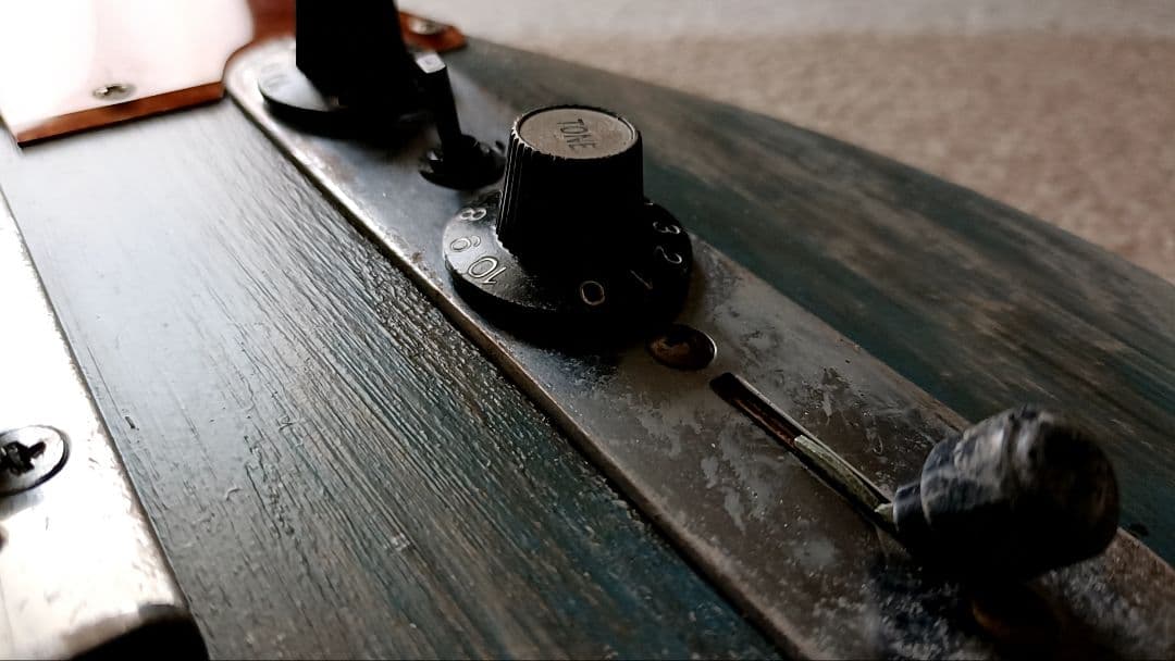 自作 テレキャスター Dust Blue 木製PG コンポーネント レリック