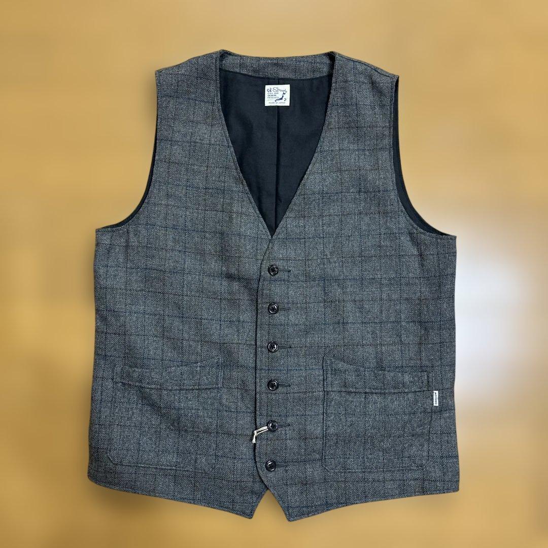 新品半額！オアスロウorslowヴィンテージレプリカ ウールチェックベスト